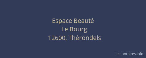 Espace Beaut&eacute;
