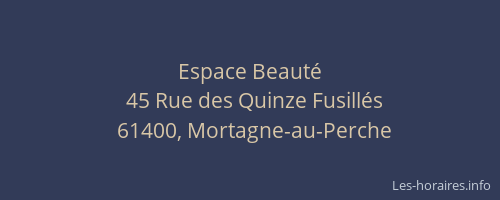Espace Beaut&eacute;