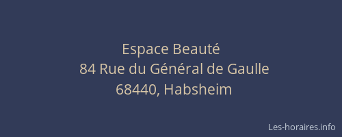 Espace Beaut&eacute;