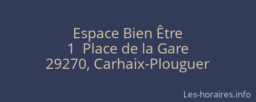 Espace Bien Être
