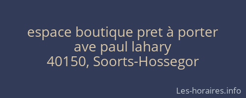espace boutique pret à porter