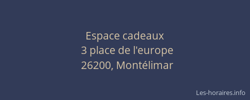 Espace cadeaux