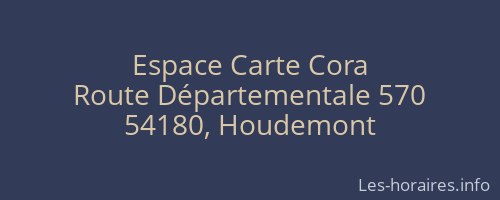 Espace Carte Cora