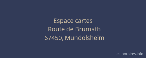 Espace cartes