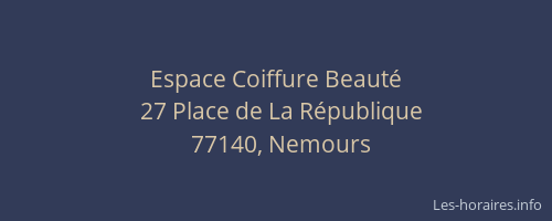 Espace Coiffure Beauté
