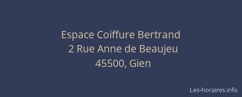 Espace Coiffure Bertrand