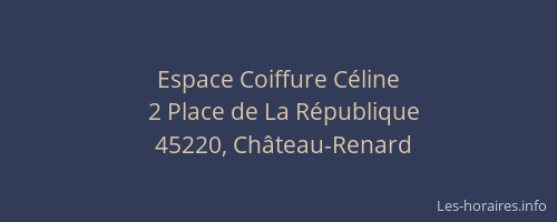 Espace Coiffure C&eacute;line