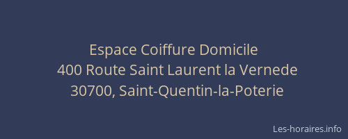 Espace Coiffure Domicile