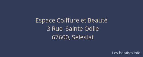 Espace Coiffure et Beauté