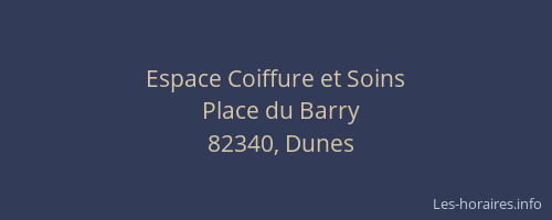 Espace Coiffure et Soins