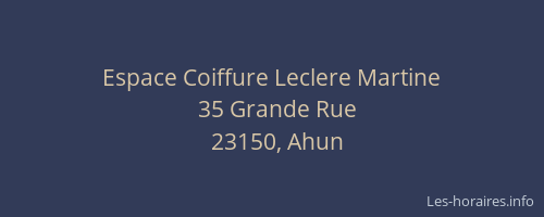 Espace Coiffure Leclere Martine