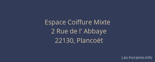 Espace Coiffure Mixte