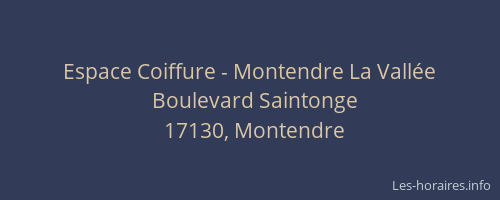 Espace Coiffure - Montendre La Vall&eacute;e