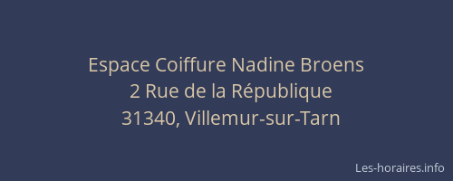 Espace Coiffure Nadine Broens