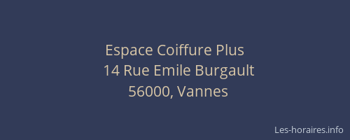 Espace Coiffure Plus