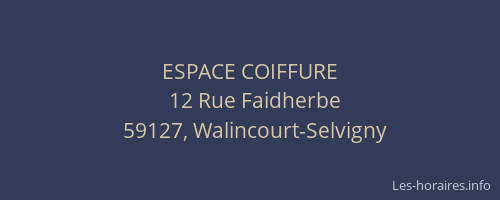ESPACE COIFFURE