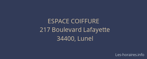ESPACE COIFFURE