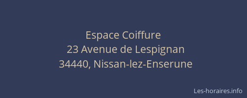 Espace Coiffure