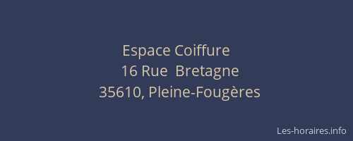 Espace Coiffure