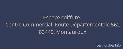 Espace coiffure