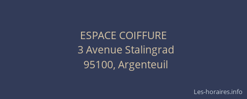 ESPACE COIFFURE