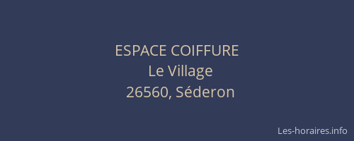 ESPACE COIFFURE
