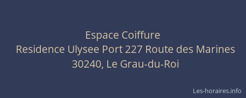 Espace Coiffure