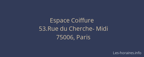 Espace Coiffure