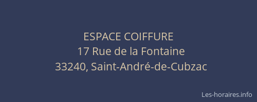 ESPACE COIFFURE