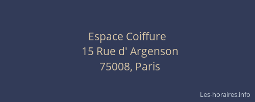 Espace Coiffure
