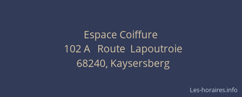 Espace Coiffure