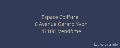 Espace Coiffure