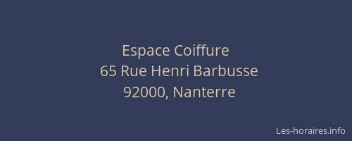 Espace Coiffure