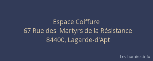 Espace Coiffure
