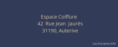 Espace Coiffure