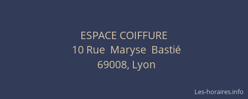 ESPACE COIFFURE