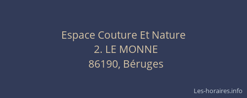 Espace Couture Et Nature