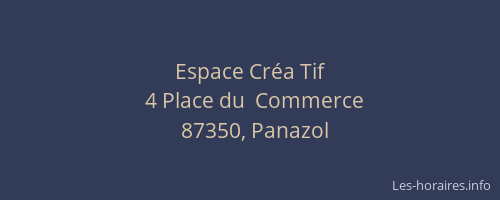 Espace Cr&eacute;a Tif