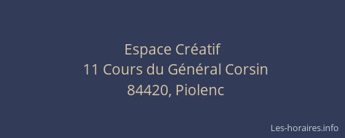 Espace Cr&eacute;atif