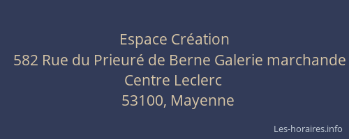 Espace Cr&eacute;ation