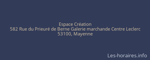 Espace Création