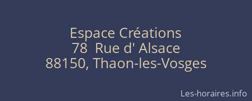 Espace Créations