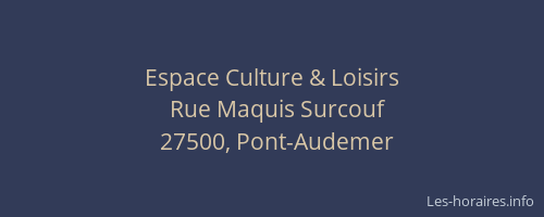 Espace Culture & Loisirs
