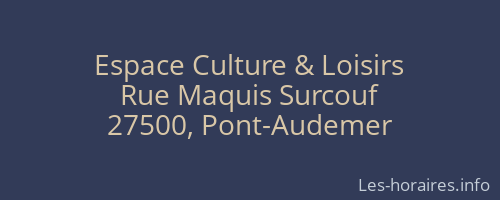 Espace Culture & Loisirs