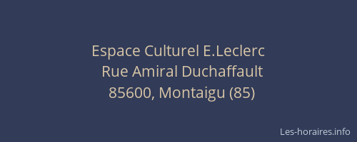 Espace Culturel E.Leclerc