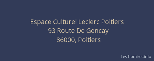 Espace Culturel Leclerc Poitiers