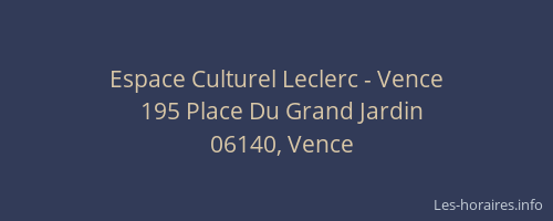 Espace Culturel Leclerc - Vence