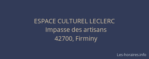 ESPACE CULTUREL LECLERC