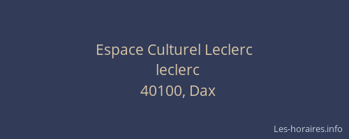 Espace Culturel Leclerc