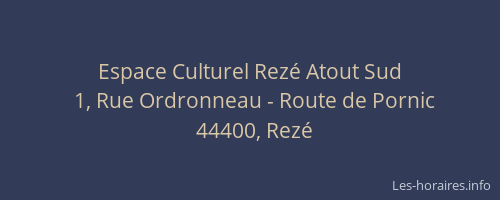 Espace Culturel Rezé Atout Sud